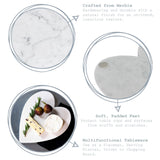 Rinkit White Heart Marble Chopping Board - 27cm x 25cm