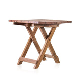 HatiNest Recycled Teak Wood Square Folding Coffee Table - 50x50x50cm