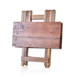 HatiNest Recycled Teak Wood Square Folding Coffee Table - 50x50x50cm