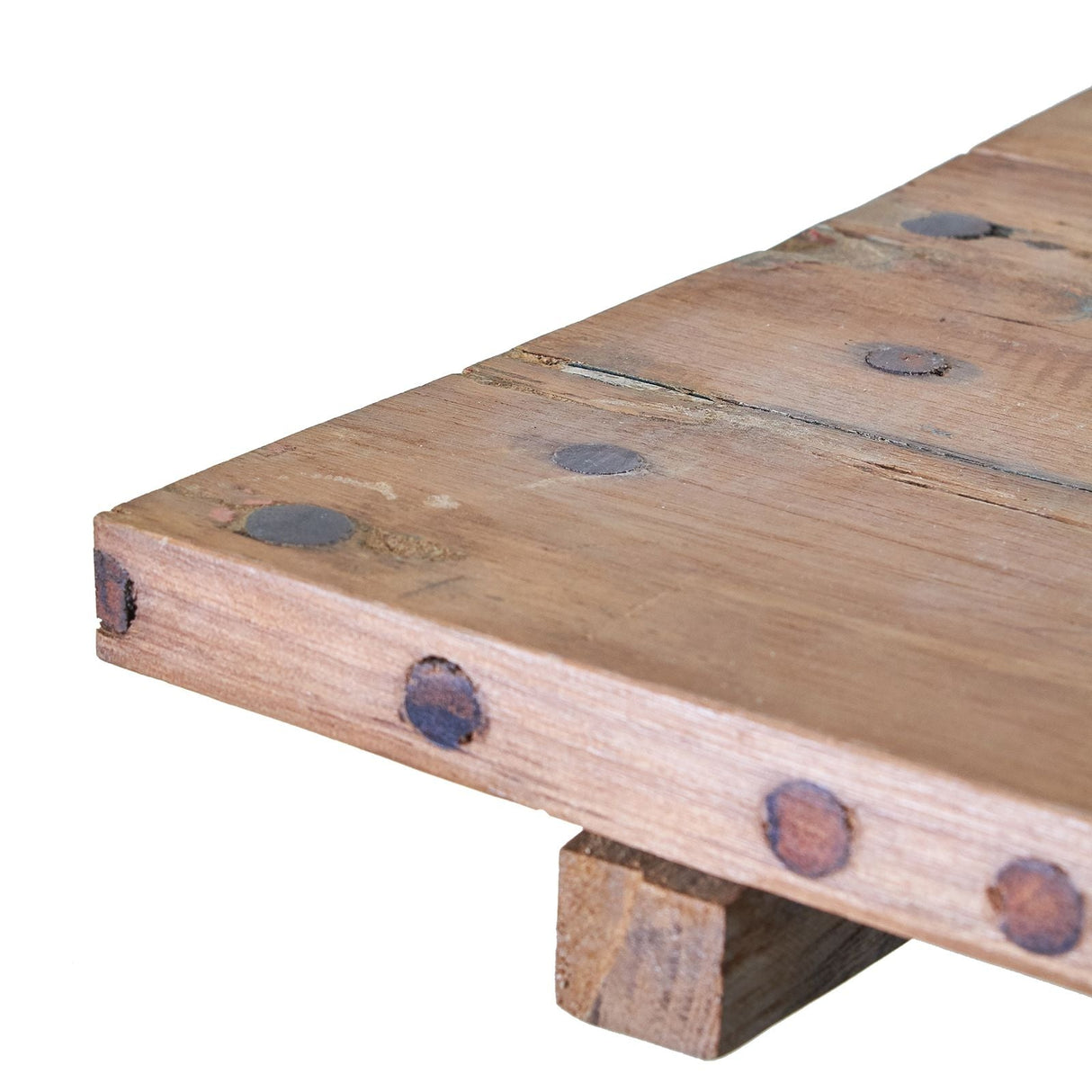 HatiNest Recycled Teak Wood Square Folding Coffee Table - 50x50x50cm