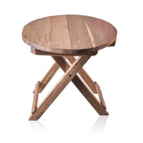 HatiNest Recycled Teak Wood Round Folding Coffee Table - 50x50cm