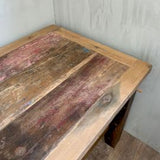HatiNest Recycled Teak Wood Dining Table - 180x80x80cm