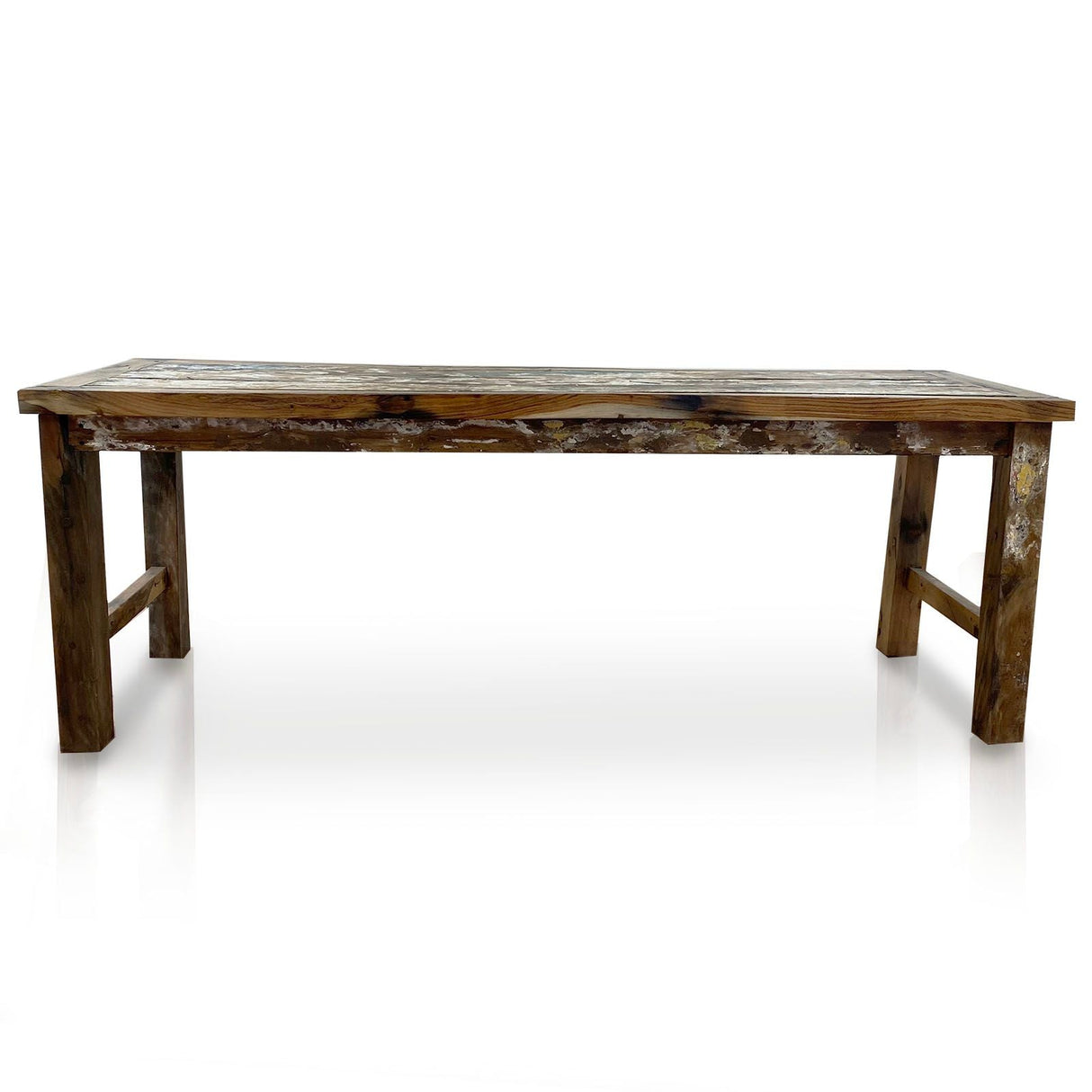 HatiNest Recycled Teak Wood Dining Table - 220x80x80cm