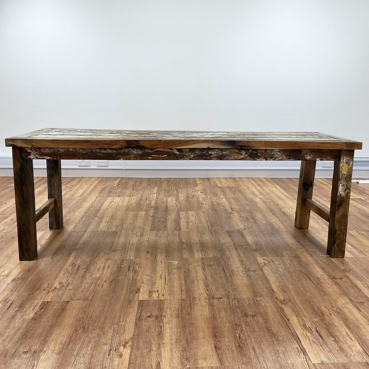 HatiNest Recycled Teak Wood Dining Table - 220x80x80cm