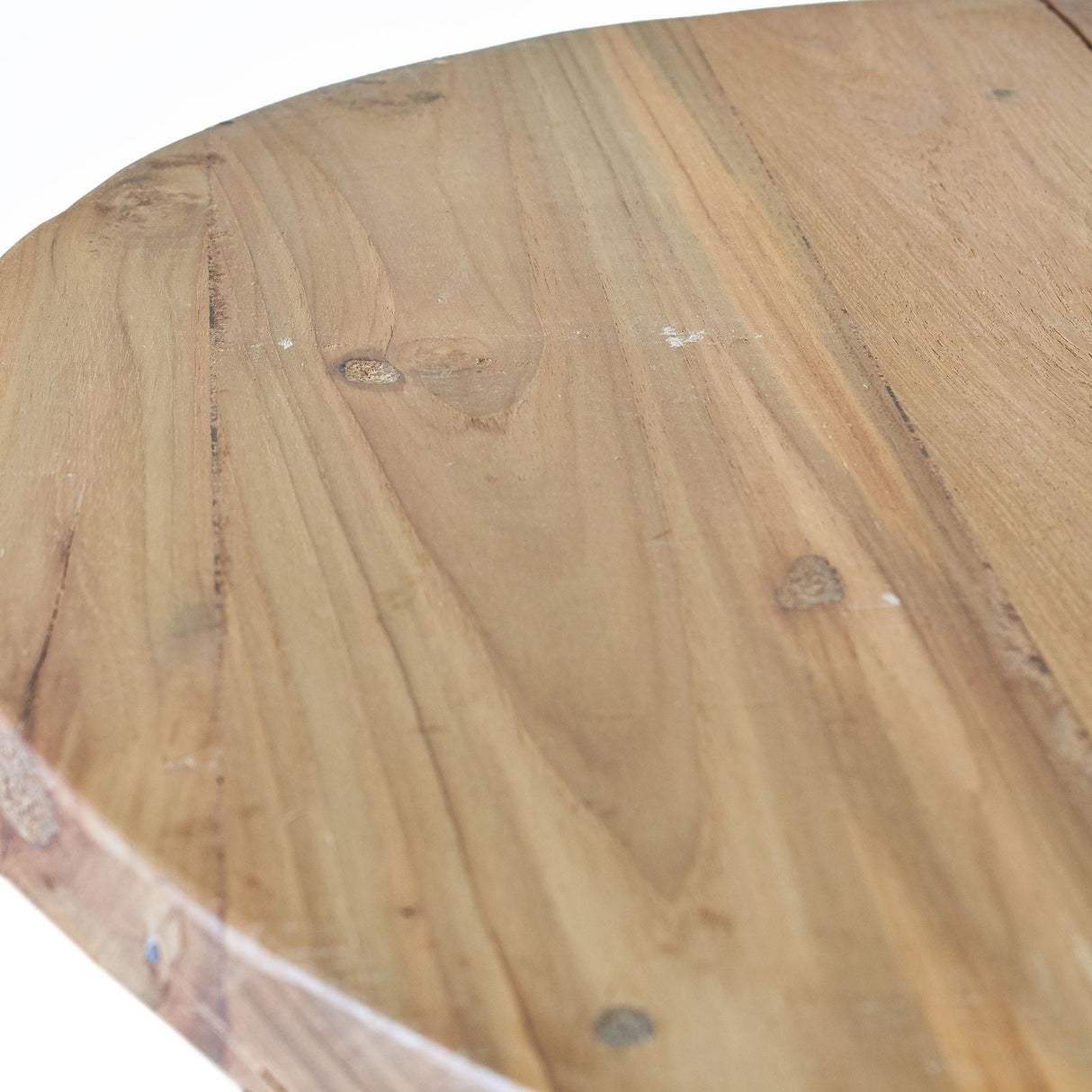 HatiNest Recycled Teak Wood Round Folding Coffee Table - 50x50cm