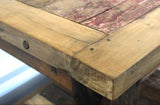 HatiNest Recycled Teak Wood Dining Table - 180x80x80cm