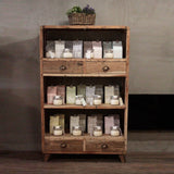 HatiNest Recycled Teak Wood Bookshelf Display - 100x40x160cm