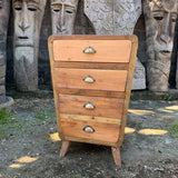 HatiNest Recycled Teak Wood 4 Drawers Storage Cabinet - 52x43x77cm
