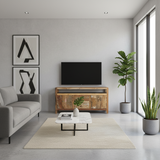 HatiNest Recycled Teak Wood Large TV Stand - 140x40x75cm