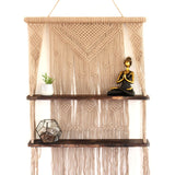 HatiNest Macrame Hanging Shelves - Brown