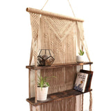 HatiNest Macrame Hanging Shelves - Brown
