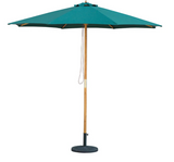 MINT Outdoor Bali Hunter Green Wooden Parasol - 2.85m