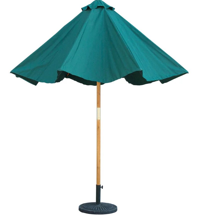 MINT Outdoor Bali Hunter Green Wooden Parasol - 2.85m