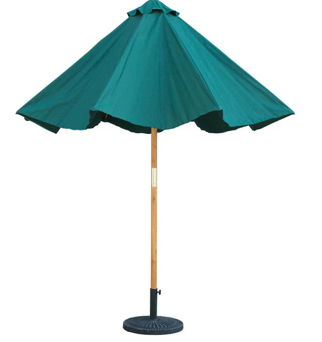 MINT Outdoor Bali Hunter Green Wooden Parasol - 2.85m