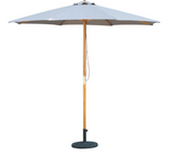 MINT Outdoor Bali Grey Wooden Parasol - 2.85m