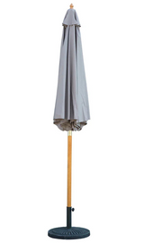 MINT Outdoor Bali Grey Wooden Parasol - 2.85m