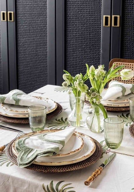 Casa by Josephine Jenno Bamboo Trim Dessert Plates - Set of 6
