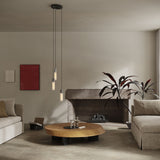 Tala Basalt Triple Pendant in Stainless Steel