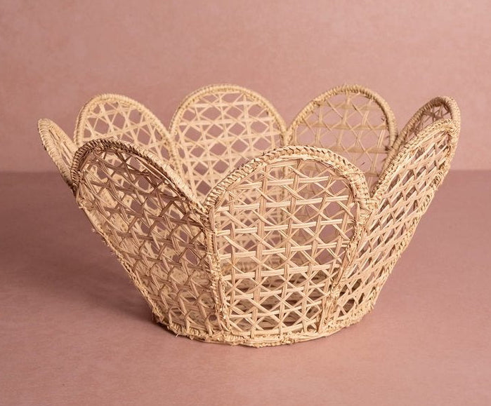 Casa by Josephine Jenno Atlantico Scallop Iraca Basket - Natural