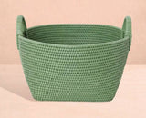 Casa by Josephine Jenno Handy Handwoven Rattan Basket - Green