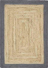 Bordered Grey Jute | The Rugs
