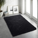 Chicago Black Shaggy Rug by The Rugs