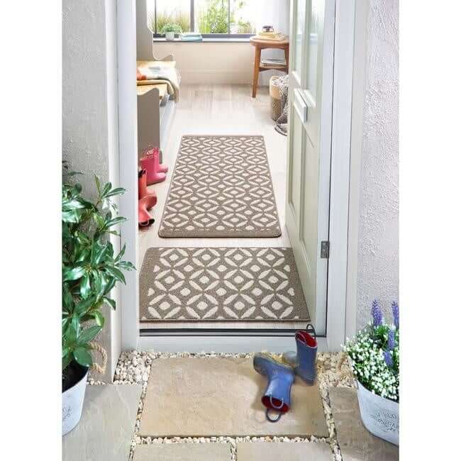 Washable Mat & Runners Geometric Design by The Rugs