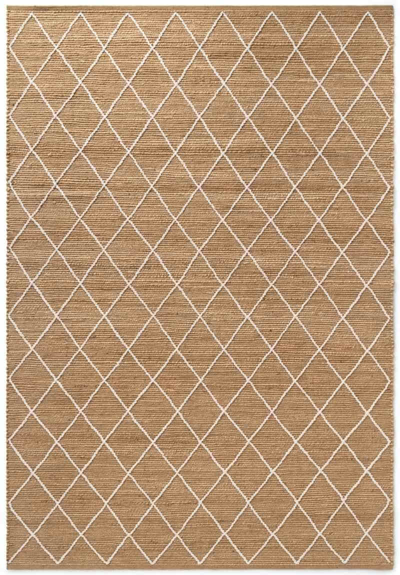 The Rugs Jute Kunu Natural Handwoven Diamond Rug