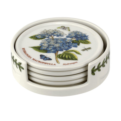 Portmeirion Botanic Garden Ceramic Coasters with Holder, Set of 6