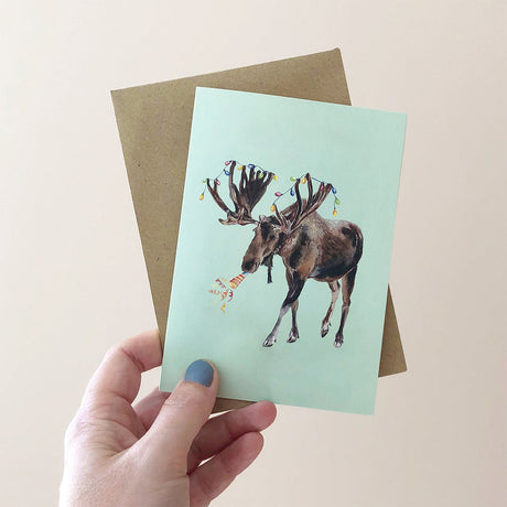 Birthday Moose Greetings Card | Katie Hipwell Design