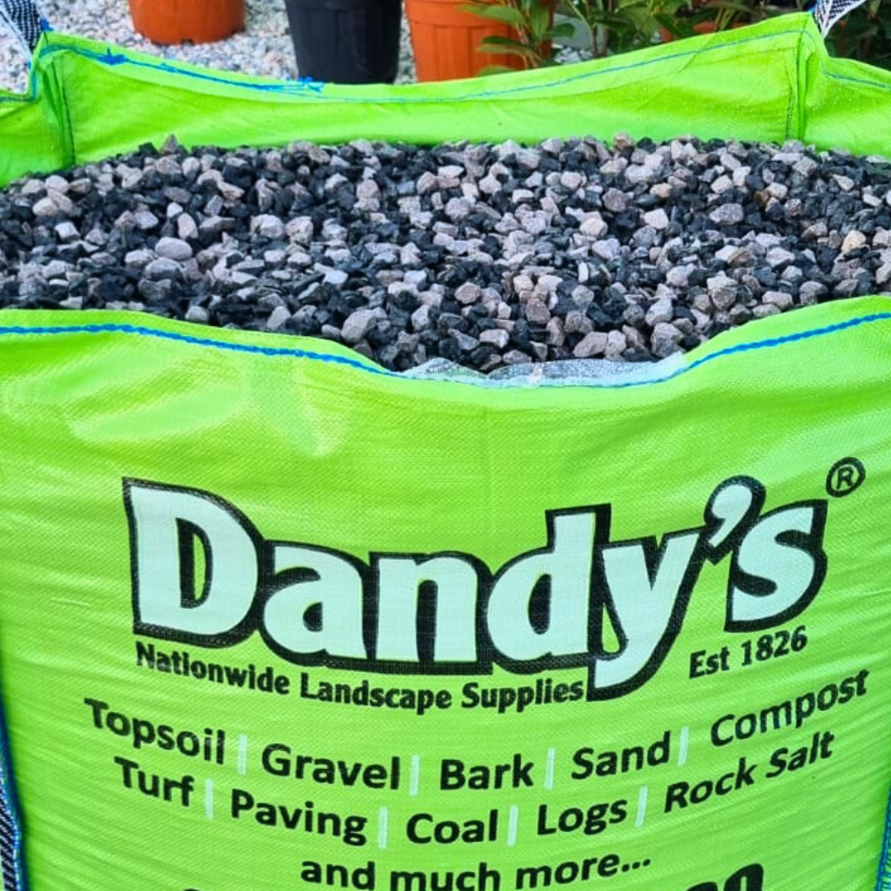Dandy's Black and White Limestone Gravel Chippings
