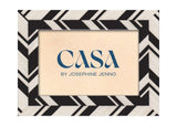 Casa by Josephine Jenno Black and White Marquetry Striped Photo Frame 7x5