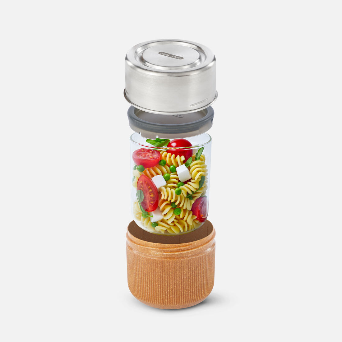 Black Blum Glass Lunch Pot, Slate, Small, 450ml