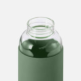 Black+Blum Glass Travel Water Bottle, 600ml, Olive