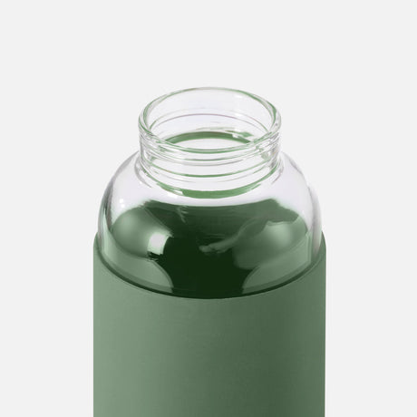 Black+Blum Glass Travel Water Bottle, 600ml, Olive