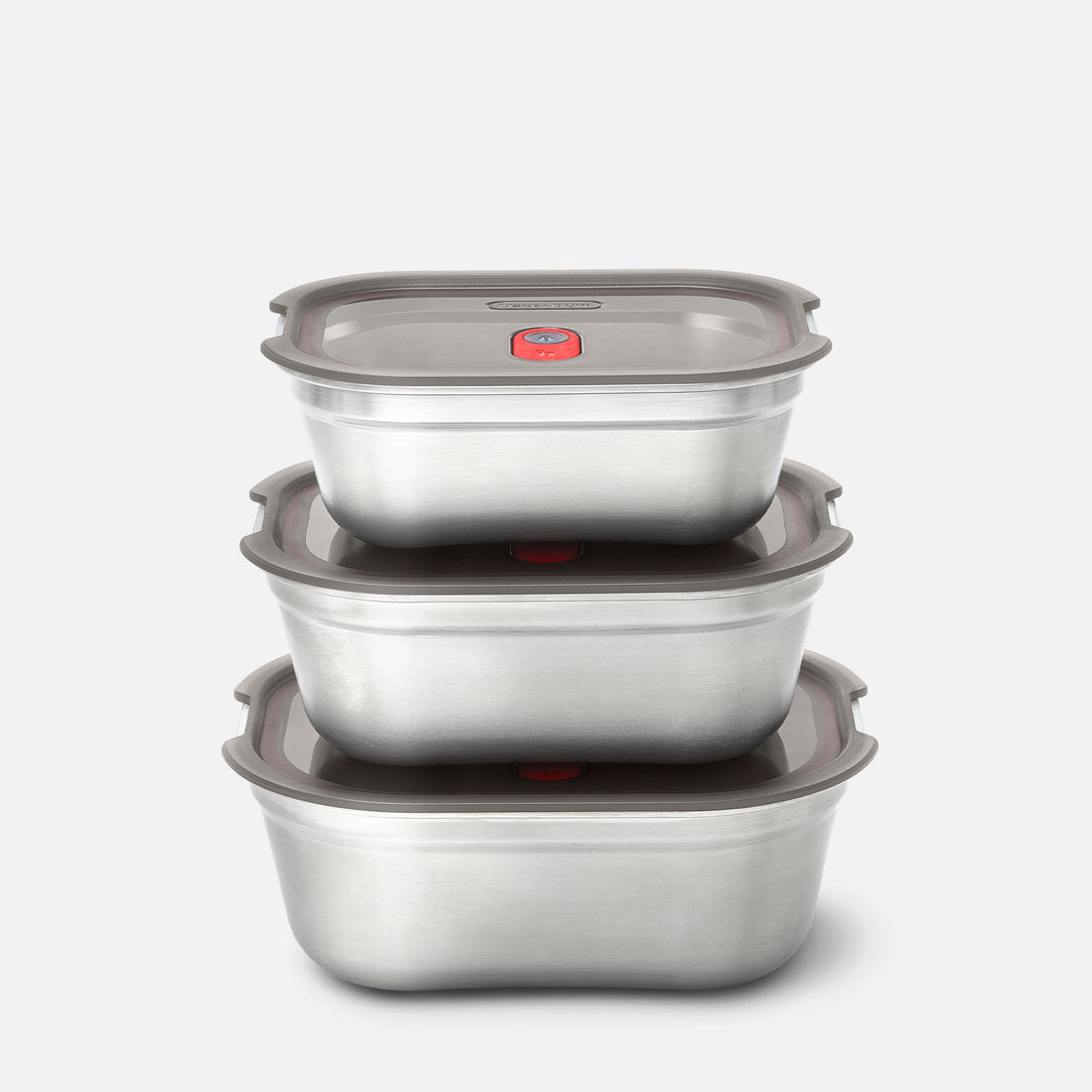 Black+Blum Pack of 3 Microwavable Steel Meal Prep Box Set