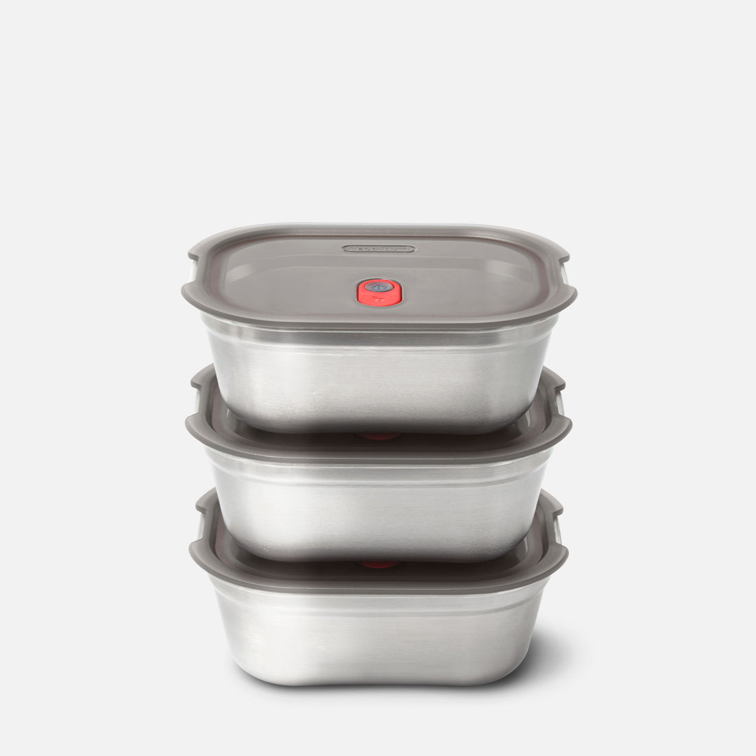 Black+Blum Pack of 3 Microwavable Steel Meal Prep Box Set, Small