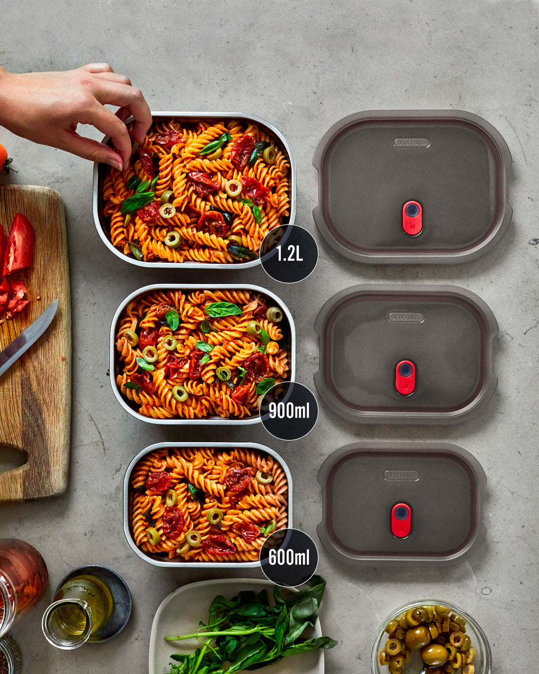 Black+Blum Stainless Steel Meal Prep Box, Medium, 900ml