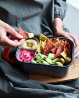 Black Blum Stainless Steel Sandwich Box Large, Orange