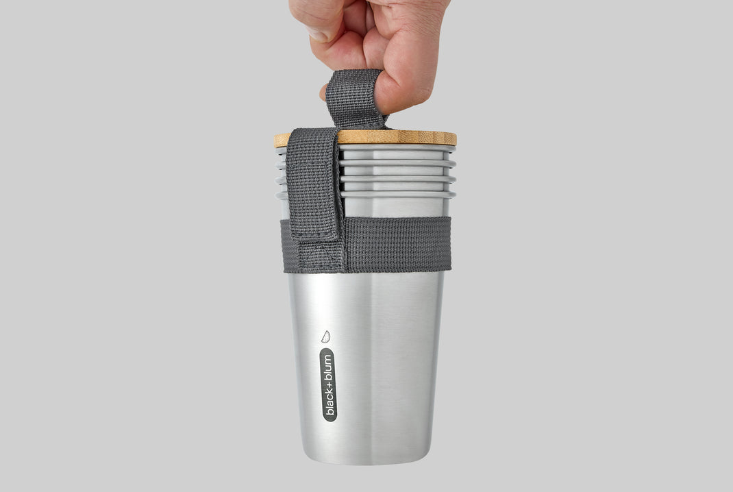 Black+Blum Stainless Steel Cup Set, Pack of 4 × 500 ml