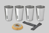 Black+Blum Stainless Steel Cup Set, Pack of 4 × 500 ml
