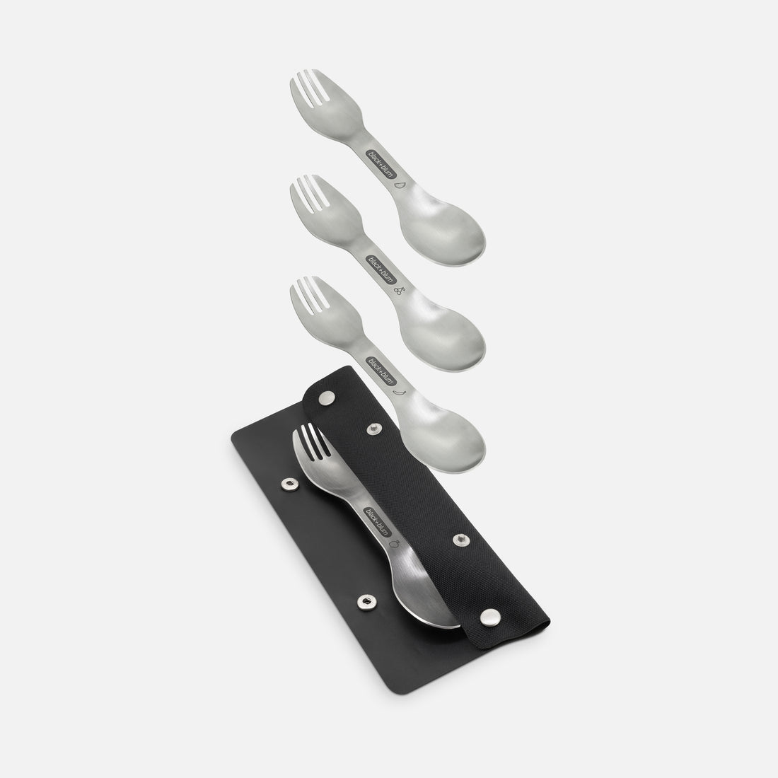 Black+Blum Stainless Steel Spork Set with Case, Pack of 4