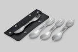 Black+Blum Stainless Steel Spork Set with Case, Pack of 4