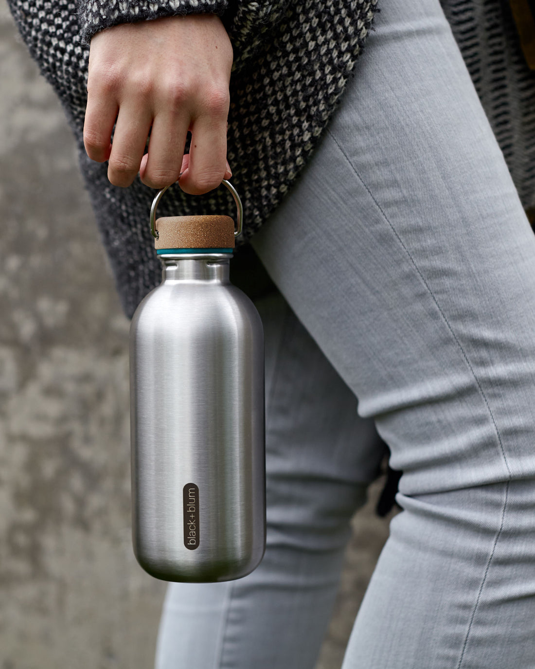 Black+Blum Steel Bottle, Olive, 600ml