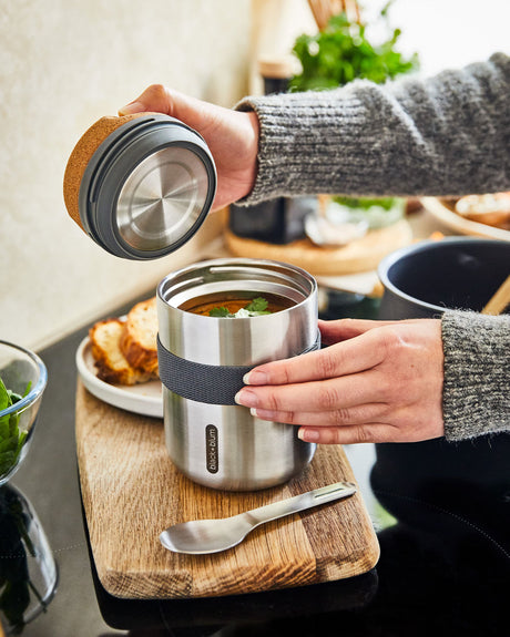 Black+Blum Vacuum Insulated Stainless Steel Thermo Pot, Black, 550ml