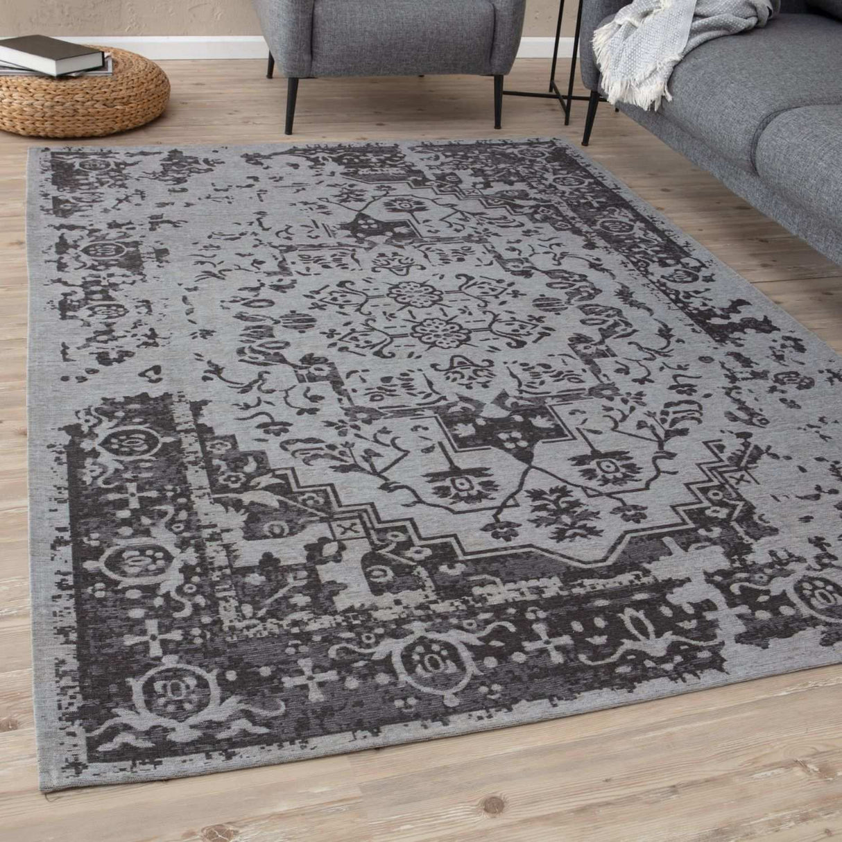 The Rugs Washable Rug Carina Grey | 6963