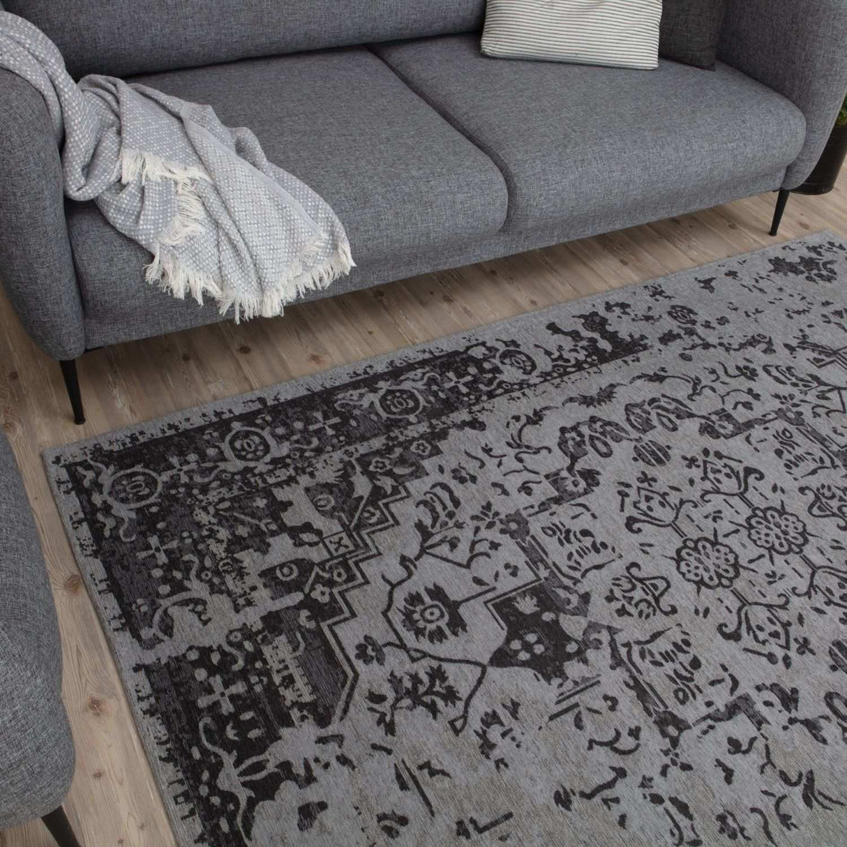 The Rugs Washable Rug Carina Grey | 6963