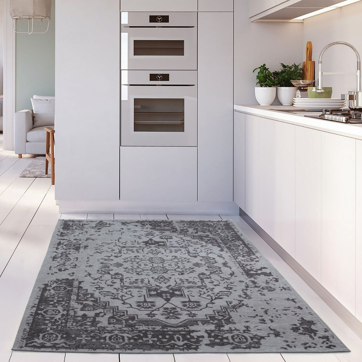 The Rugs Washable Rug Carina Grey | 6963
