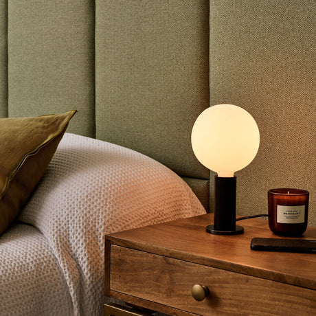 Tala Knuckle Table Lamp in Blackened Oak with Sphere IV