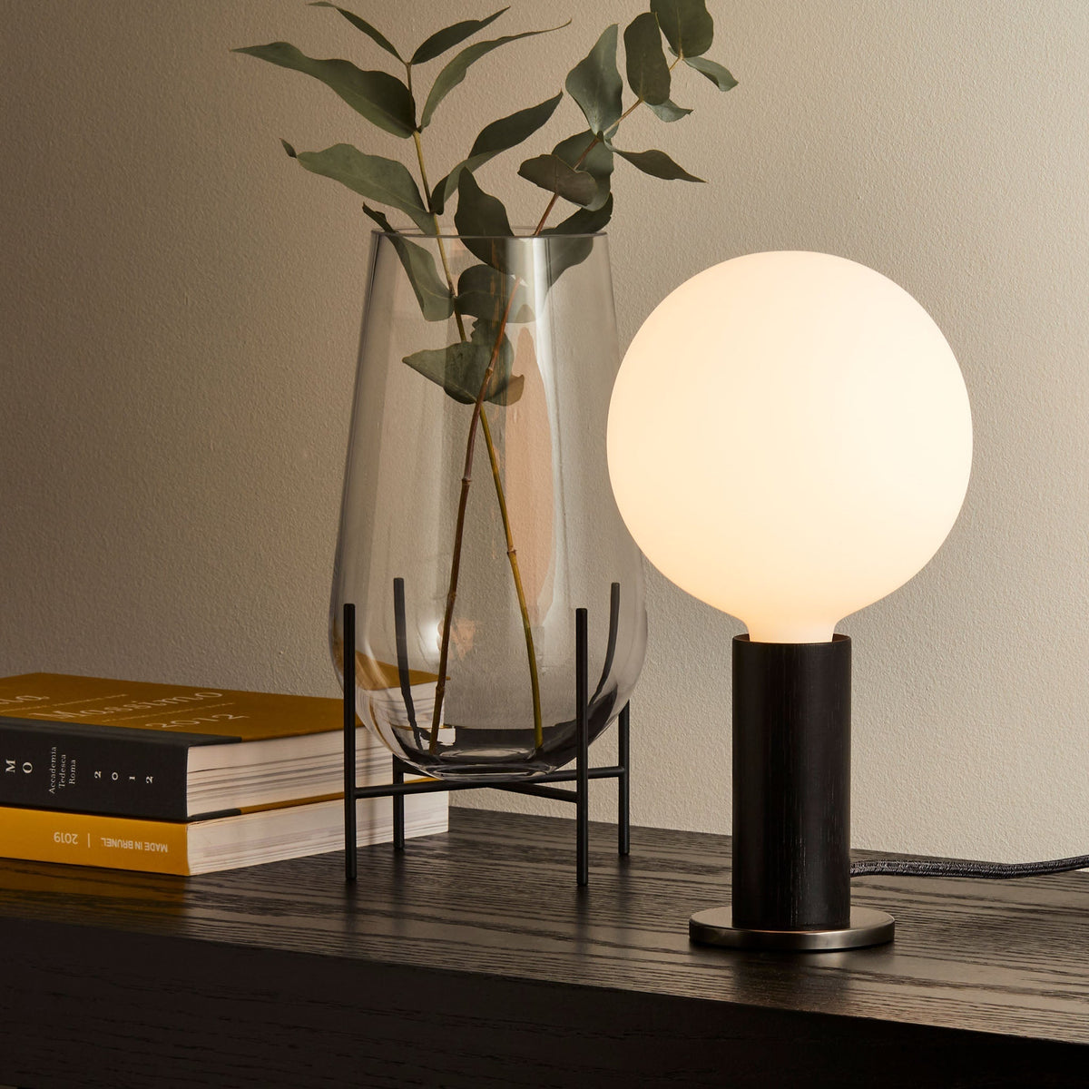 Tala Knuckle Table Lamp Blackened Oak + Sphere IV